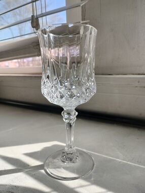 Vintage Set 4 Cristal D'Arques Durand Longchamp Stemmed Goblets Wine Glasses 6oz